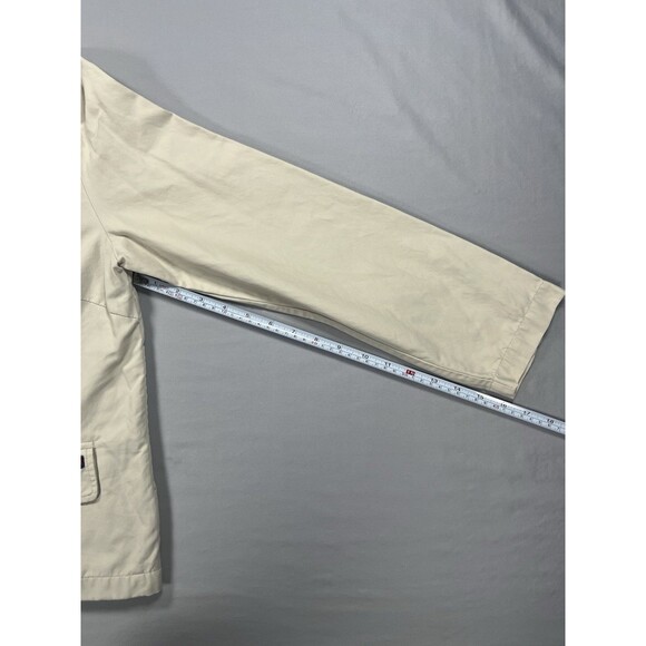 Vtg Tommy Hilfiger Golf Jacket M Fits S Khaki Full Zip Windbreaker 90s Y2K Short - Picture 12 of 15